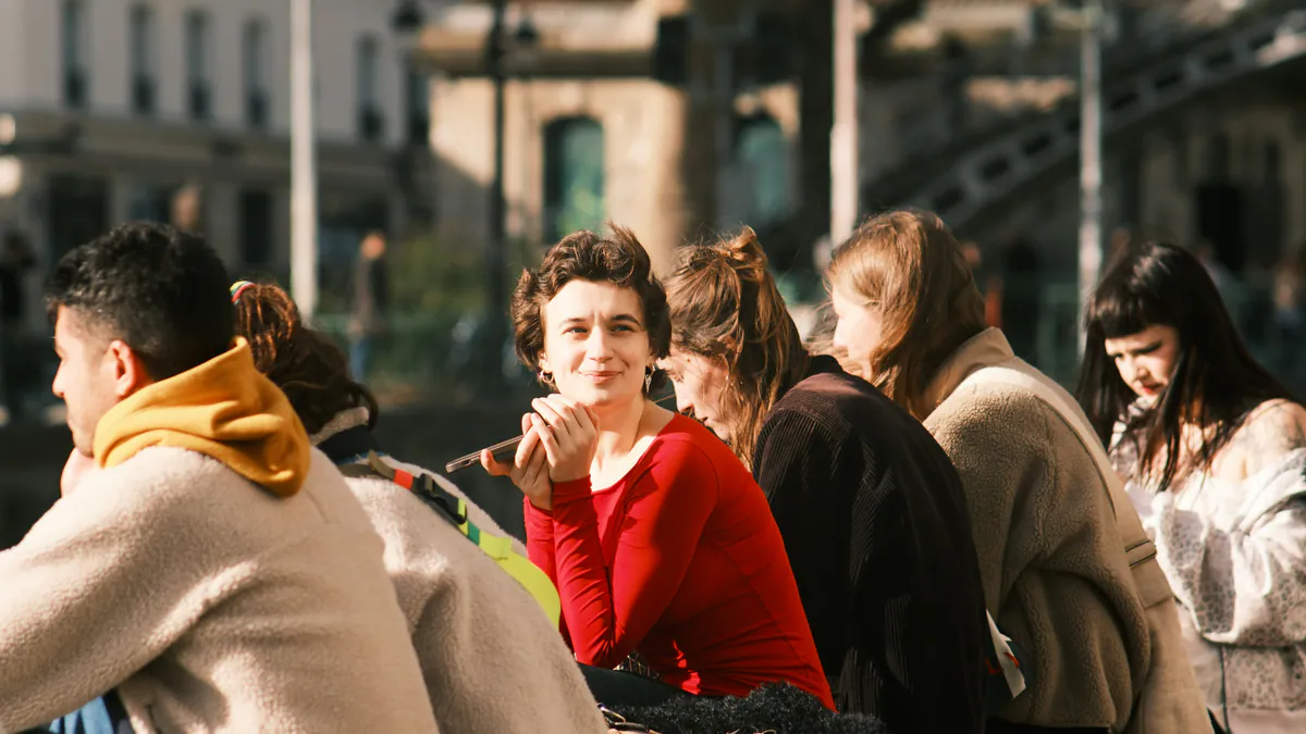 People spending time together in an urban community.
